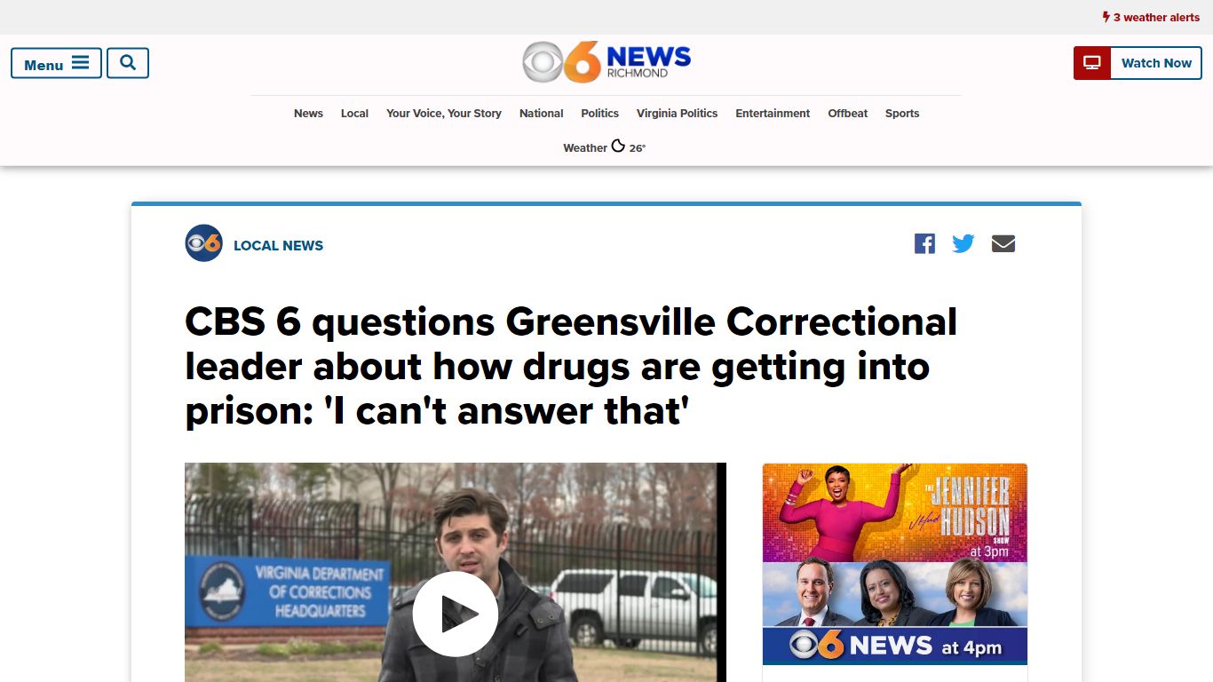 CBS 6 asked about drugs in prison. Greensville Correctional shutdown ...